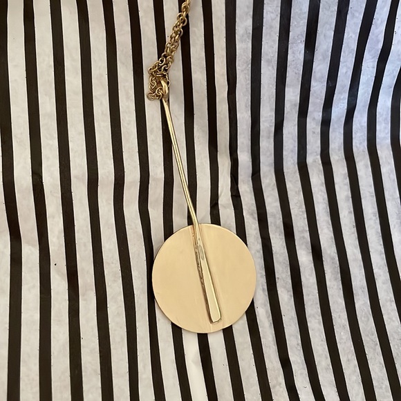 NWT Ink + Alloy Brass Circle and Stick Necklace - Picture 3 of 5